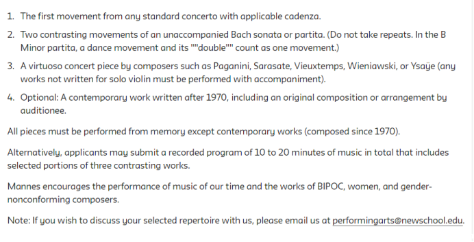 2023年秋季美國曼尼斯音樂學院本科招生簡章