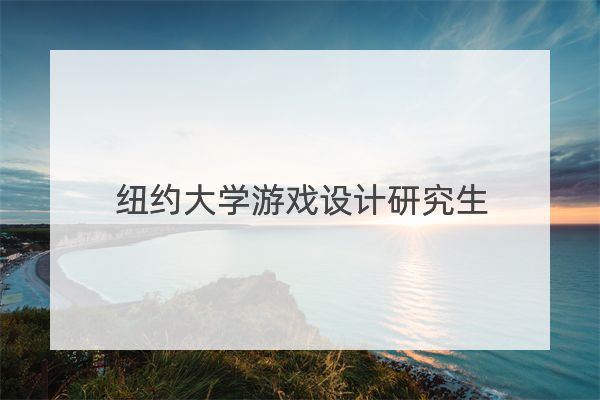 紐約大學(xué)游戲設(shè)計(jì)研究生
