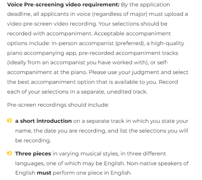 美國羅切斯特大學伊斯曼音樂學院本科招生簡章