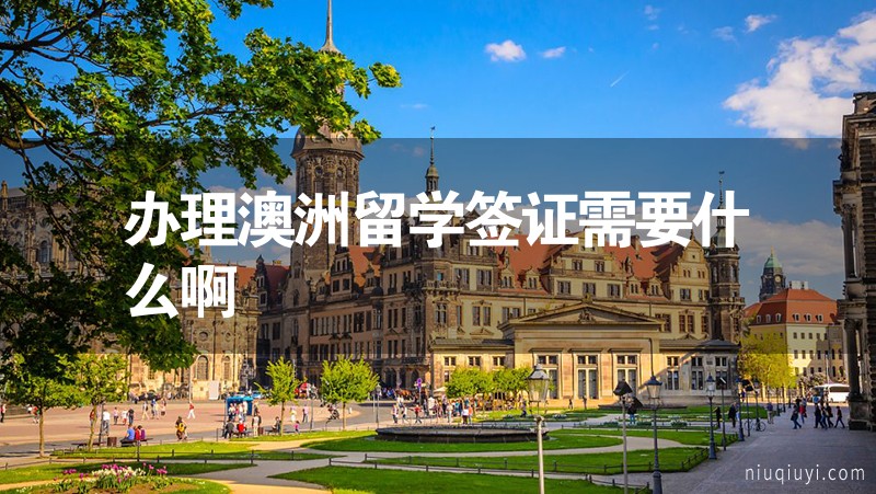 辦理澳洲留學簽證需要什么啊