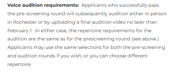 美國羅切斯特大學伊斯曼音樂學院本科招生簡章