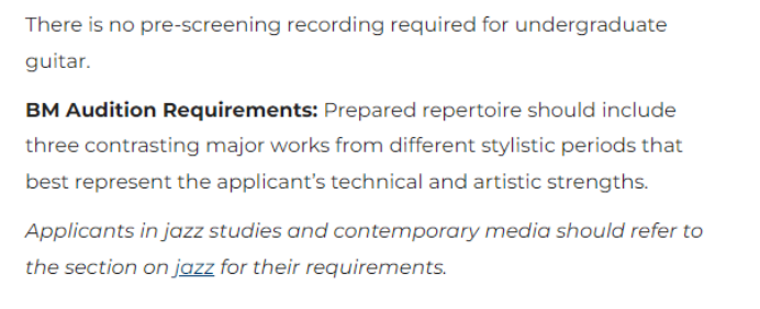 美國羅切斯特大學伊斯曼音樂學院本科招生簡章