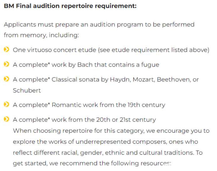 美國羅切斯特大學伊斯曼音樂學院本科招生簡章